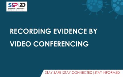 Recording Evidence by Video Conferencing