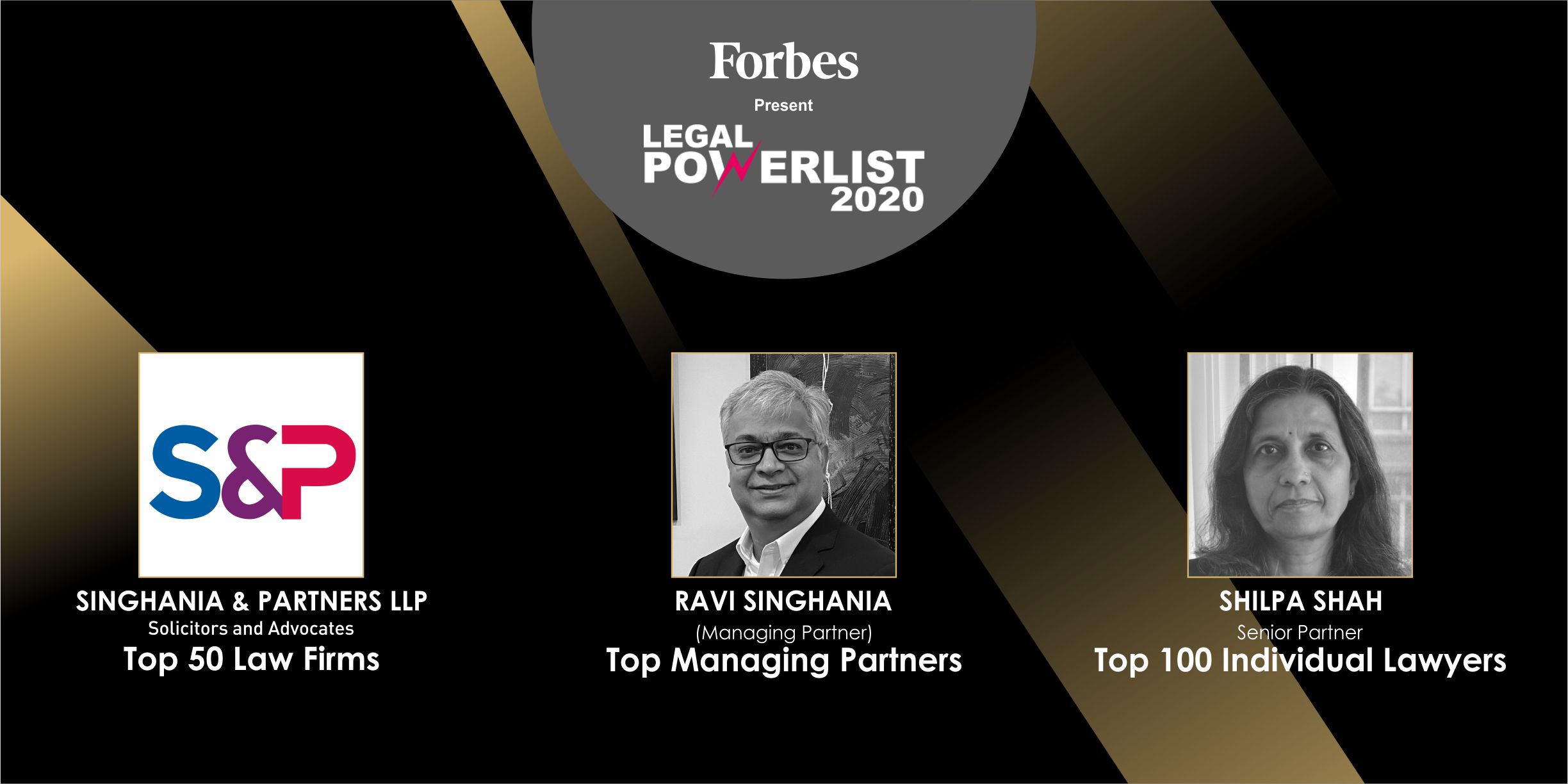 Hat-trick at Forbes India Legal Power List 2020